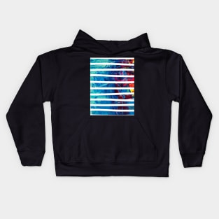Colorful abstract pattern - line art graphic design Kids Hoodie